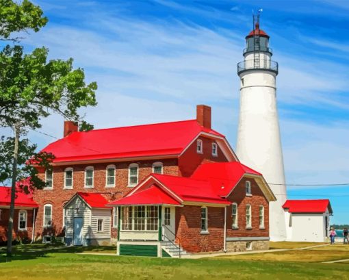 Fort Gratiot Lighthouse Diamond Painting