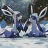 Glaceon Anime Diamond Painting