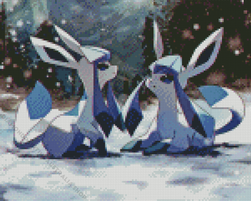 Glaceon Anime Diamond Painting