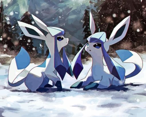 Glaceon Anime Diamond Painting