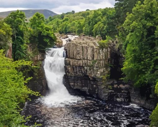 High Force Waterfall Diamond Painting