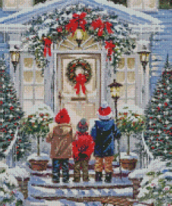 Merry Christmas Children Diamond Painting