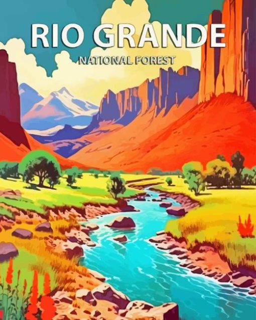 Rio Grande Taos Poster Diamond Painting