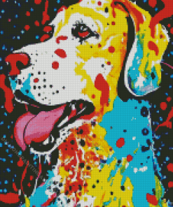 Splatter Dog Diamond Painting