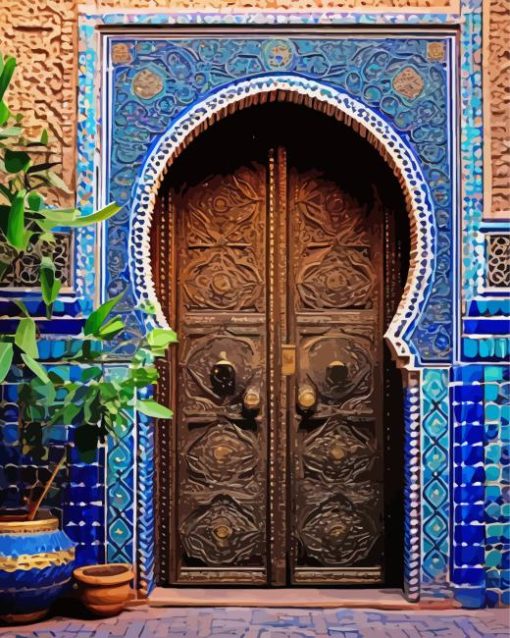 Traditional Moroccan Door Diamond Painting