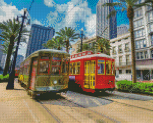 Tram New Orleans Diamond Painting