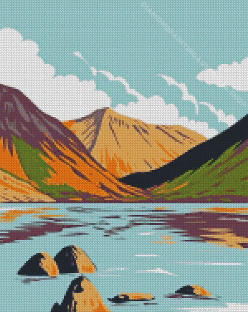 Wast Water Lake Diamond Painting