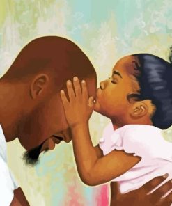 Black Father And Child Diamond Painting