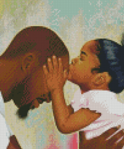 Black Father And Child Diamond Painting