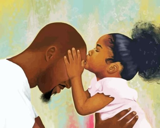 Black Father And Child Diamond Painting