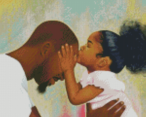 Black Father And Child Diamond Painting