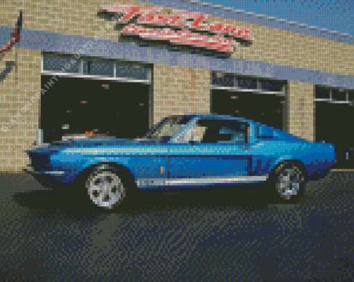 Blue 1967 Ford Mustang Diamond Painting