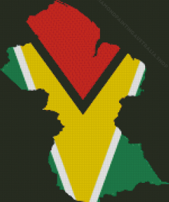 Guyana Flag Diamond Painting