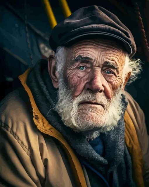 Old Fisherman Diamond Painting